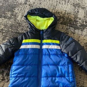 OshKosh B'gosh Blue and Yellow Puffer Jacket